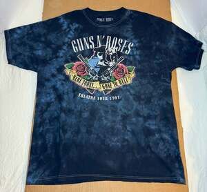 Guns N' Roses T-Shirt XL Here Today Gone To Hell Tour 1991 Tie Dye Modern